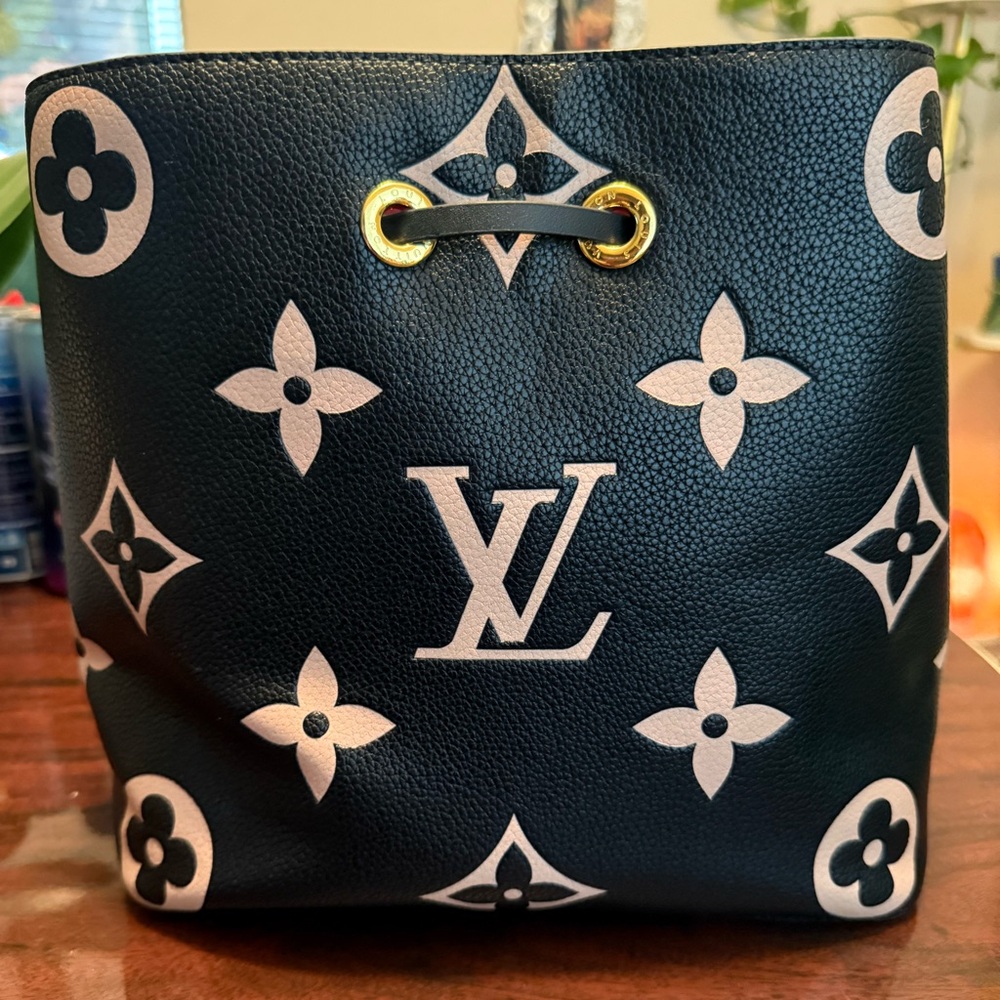 LV Black and Cream Clutch